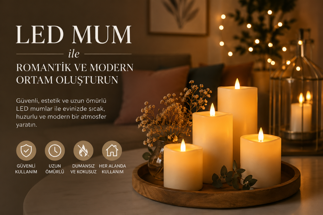 LED Mum ile Romantik ve Modern Ortam Nasıl Oluşturulur?