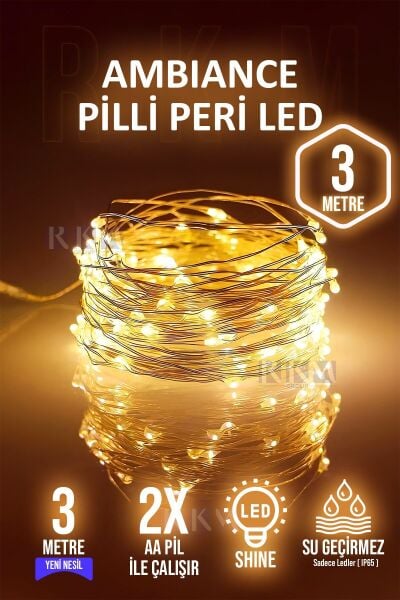 3 METRE GÜN IŞIĞI PERİ LED DEKORATİF TEL LED