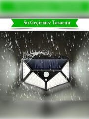 100 Led Dış Mekan Solar Aydınlatma Solar Lamba Hareket Sensörlü Güneş Enerjili Lamba