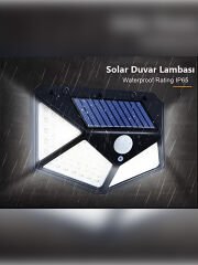 100 Led Dış Mekan Solar Aydınlatma Solar Lamba Hareket Sensörlü Güneş Enerjili Lamba