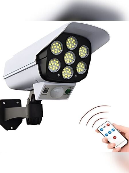 Kamera Görünümlü Hareket Sensörlü Uzaktan Kumandalı Solar Bahçe Lambası