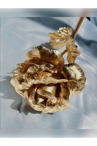 Sonsuzluk Gülü Hediyelik Gül Gold Renk