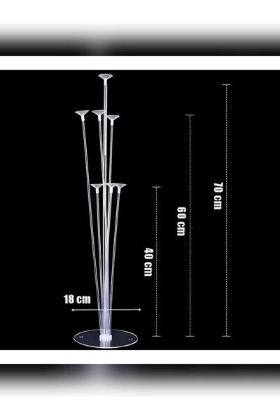 Balon Süsleme Standı 7'li Çubuklu Ayaklı Balon Standı Doğum Günü Parti Süsleme