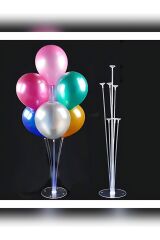 Balon Süsleme Standı 7'li Çubuklu Ayaklı Balon Standı Doğum Günü Parti Süsleme