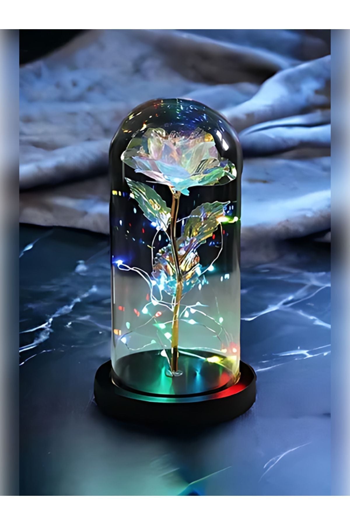 Sonsuzluk Güllü Led Fanus Hediyelik