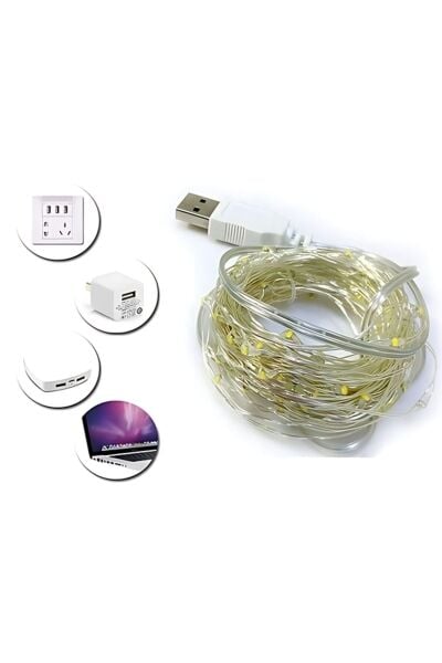 Peri Led Işık 10 Metre Gün Işığı Usb'li Dekoratif Aydınlatma