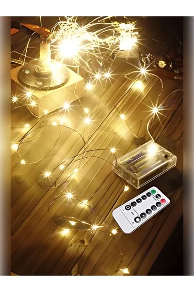 10 Metre Gün Işığı Kumandalı Pilli Peri LED