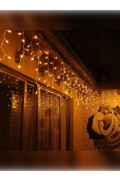 Saçak Led 16 Sarkıt Gün Işığı Fişli Eklemeli 5 Metre 8 Fonksiyonlu