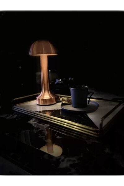 Dekoratif Metal Şarjlı 3 Renk Modlu Dokunmatik Masa Lambası