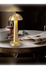 Dekoratif Metal Şarjlı 3 Renk Modlu Dokunmatik Masa Lambası