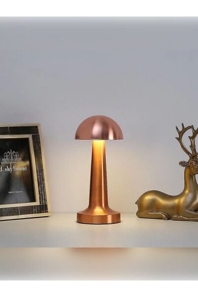Dekoratif Metal Lizbon Şarjlı 3 Renk Modlu Dokunmatik Masa Lambası