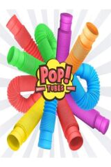 Pop Tubes Pop Tube Popit 5 Adet Esnek Renkli Tüp Boru Eğitici Duygusal Oyuncak
