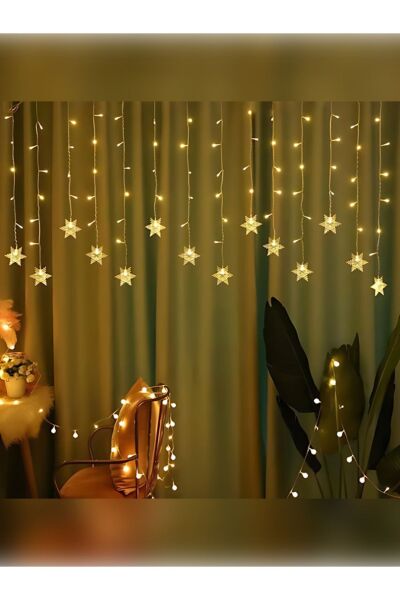 Kar Tanesi Perde Led Günışığı Fişli Eklemeli