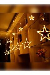 Yıldızlı Perde Led Gün Işığı Fişli Süsleme Saçak Led