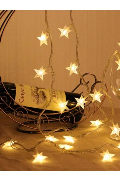 5 Metre Yıldız Led Fişli Dekoratif Ramazan Süsleme