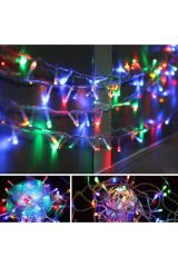 10 Metre Rgb 100 Ledli Fişli 8 Fonksiyonlu Yılbaşı Ağacı Işığı Organizasyon Led Işık