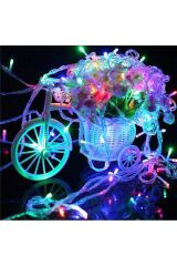 10 Metre Rgb 100 Ledli Fişli 8 Fonksiyonlu Yılbaşı Ağacı Işığı Organizasyon Led Işık