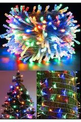 10 Metre Rgb 100 Ledli Fişli 8 Fonksiyonlu Yılbaşı Ağacı Işığı Organizasyon Led Işık