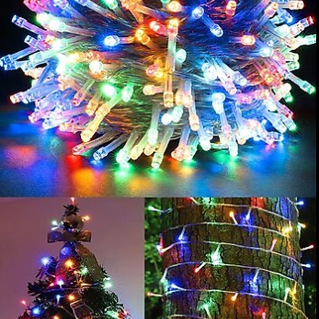 10 Metre Rgb 100 Ledli Fişli 8 Fonksiyonlu Yılbaşı Ağacı Işığı Organizasyon Led Işık