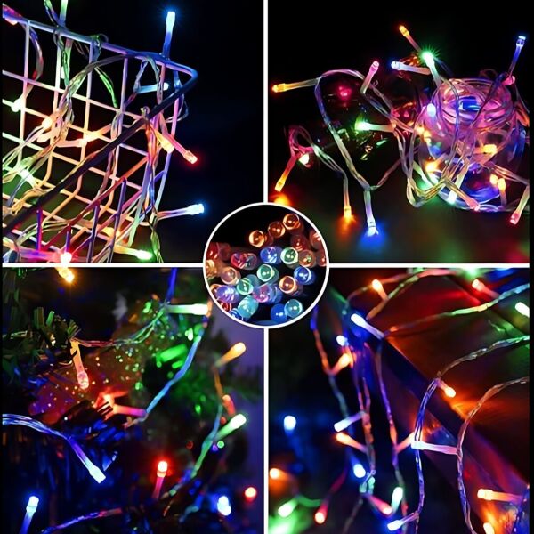10 Metre Rgb 100 Ledli Fişli 8 Fonksiyonlu Yılbaşı Ağacı Işığı Organizasyon Led Işık