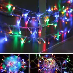 10 Metre Rgb 100 Ledli Fişli 8 Fonksiyonlu Yılbaşı Ağacı Işığı Organizasyon Led Işık