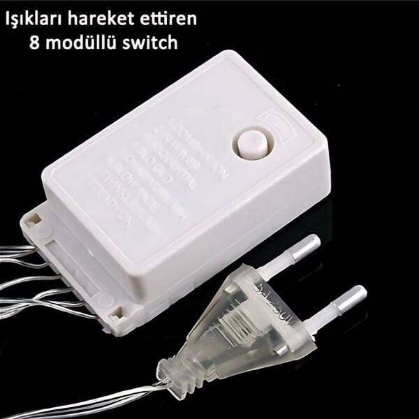 10 Metre Rgb 100 Ledli Fişli 8 Fonksiyonlu Yılbaşı Ağacı Işığı Organizasyon Led Işık