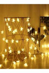 Dekoratif 5 Metre 40 Yıldızlı Pilli Pirinç Led Günışığı Renk