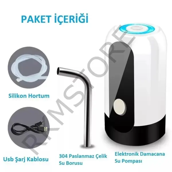 Şarjlı Otomatik Damacana Su Pompası