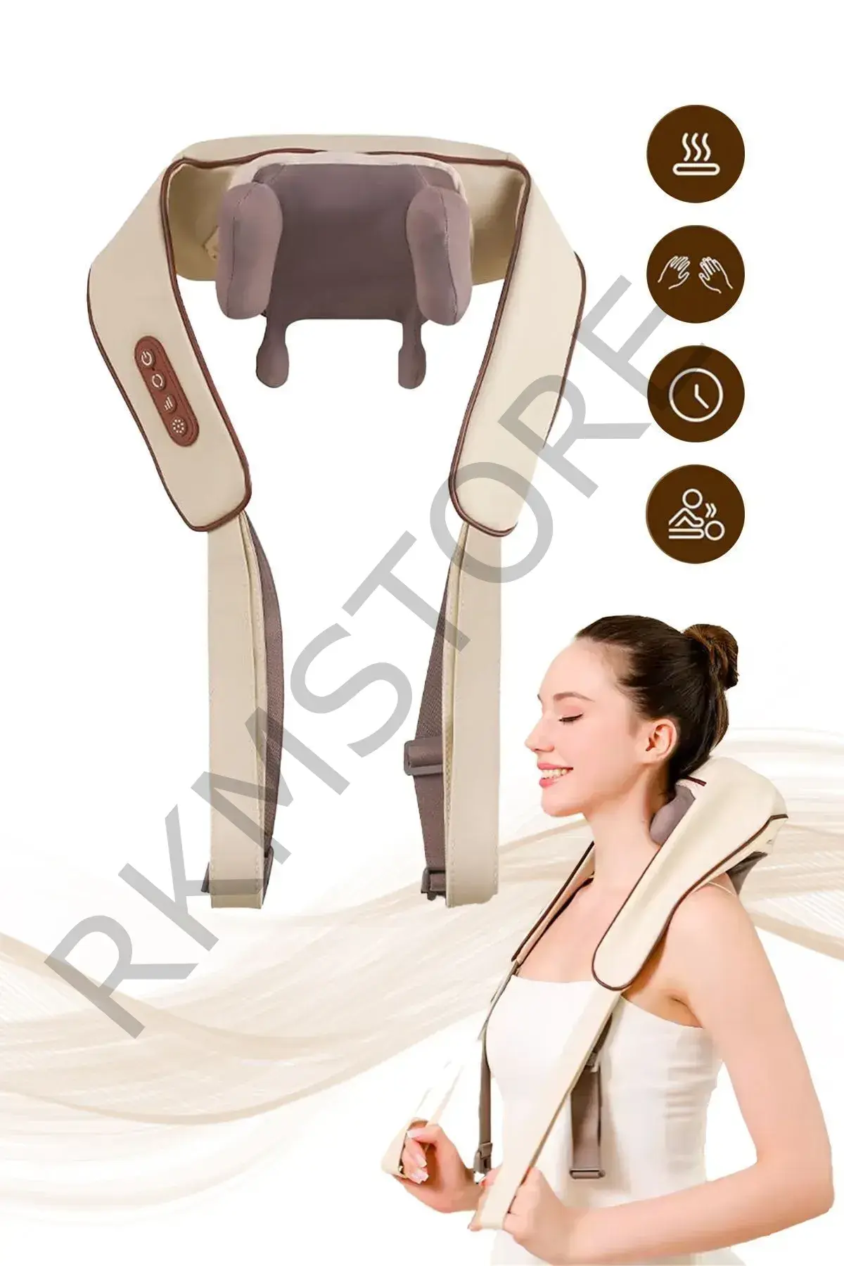 Şarjlı Masaj Aleti İnsan Eli Hissi Veren – Ovmalı, Boyun, Sırt Ve Bacak Masaj Cihazı