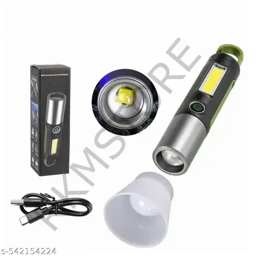 El Feneri Kamp Lambası Usb Şarjlı Zoom Özellikli 3 Modlu