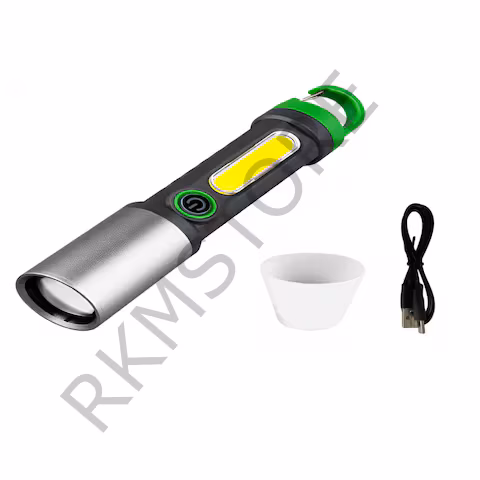 El Feneri Kamp Lambası Usb Şarjlı Zoom Özellikli 3 Modlu