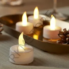 Tealight Işıklı Sarı LED Pilli Led Mum A Kalite 24 Adet Pil Dahil