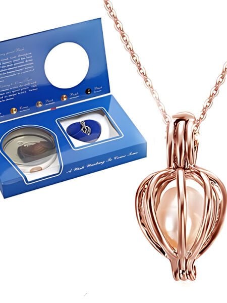 İstiridye İnci Kolye Kadın Şık Zarif Tasarım Paslanmaz Çelik Zincirli İnci Kolye Hediyelik Takı