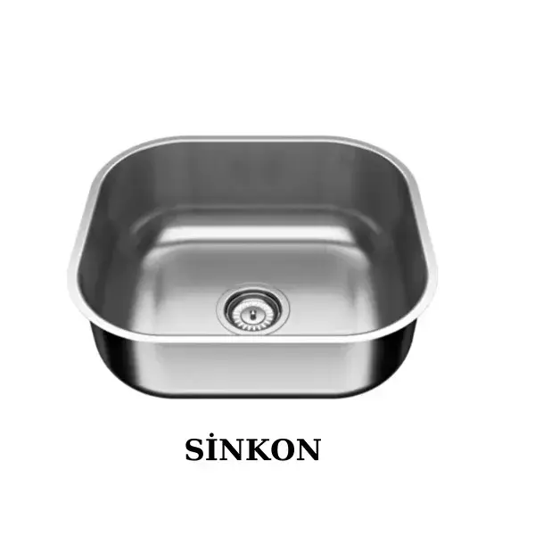 SİNKON Paslanmaz Krom Evye 38x48 Tezgah Altı Evye