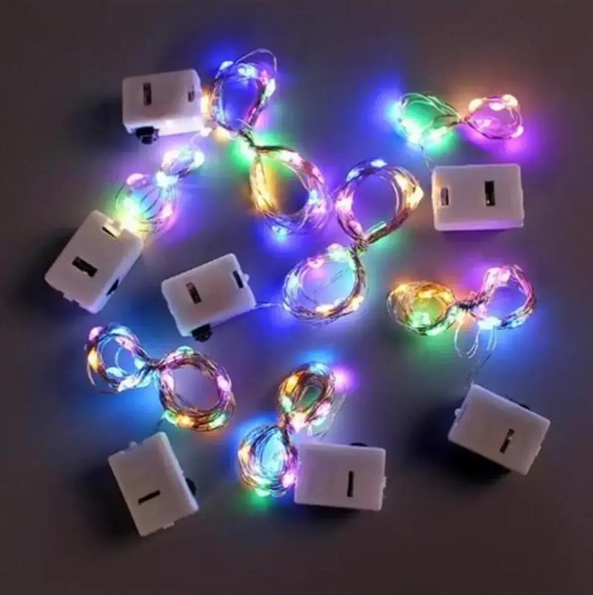 1 Metre Peri Led Mini Güç Kutulu Dekoratif Pilli Led Rgb
